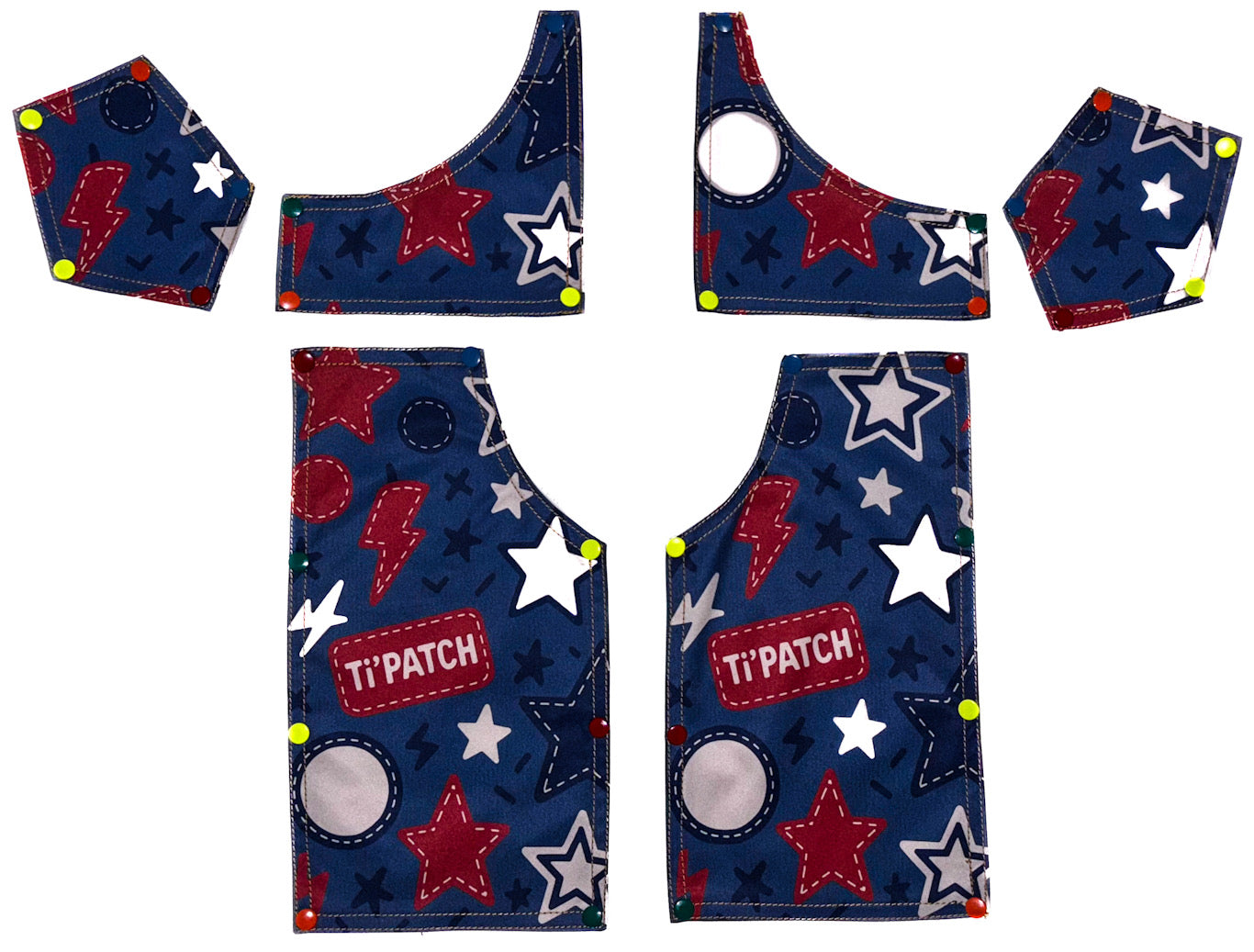 Pack de 6 patchs Ti’Patch – Thème Ti’Patch rétro-éclairé