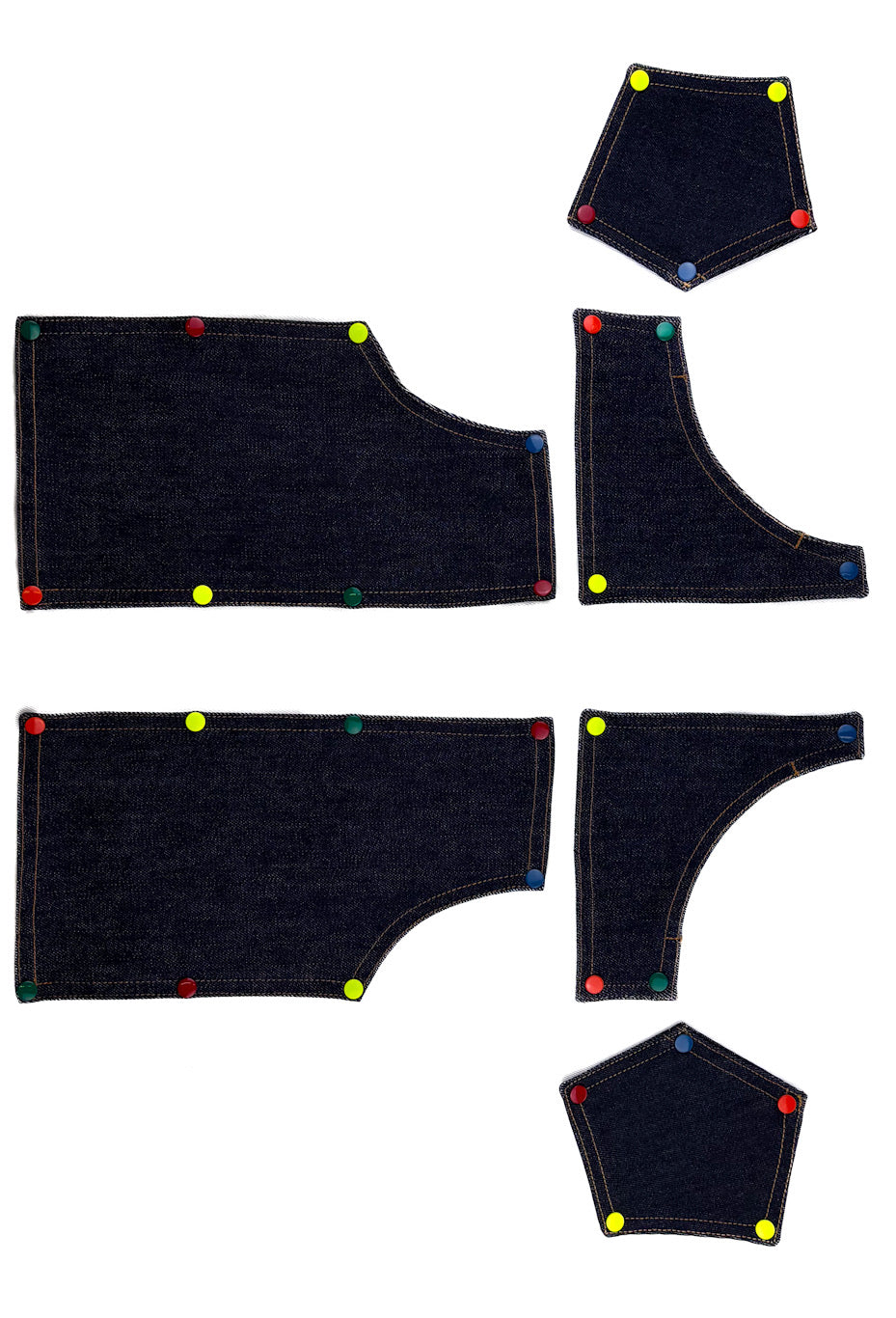 Pack de 6 patchs Ti’Patch – Denim Bleu
