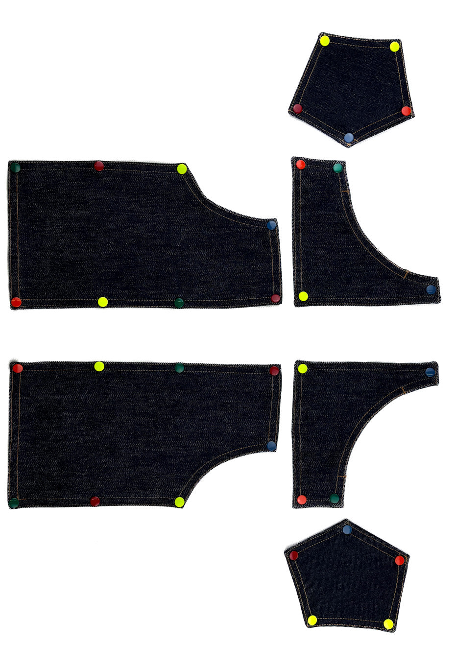Pack de 6 patchs Ti’Patch – Denim noir