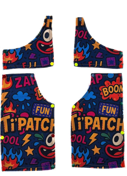 Pack de 4 Patchs multicolores robustes pour pantalon enfant