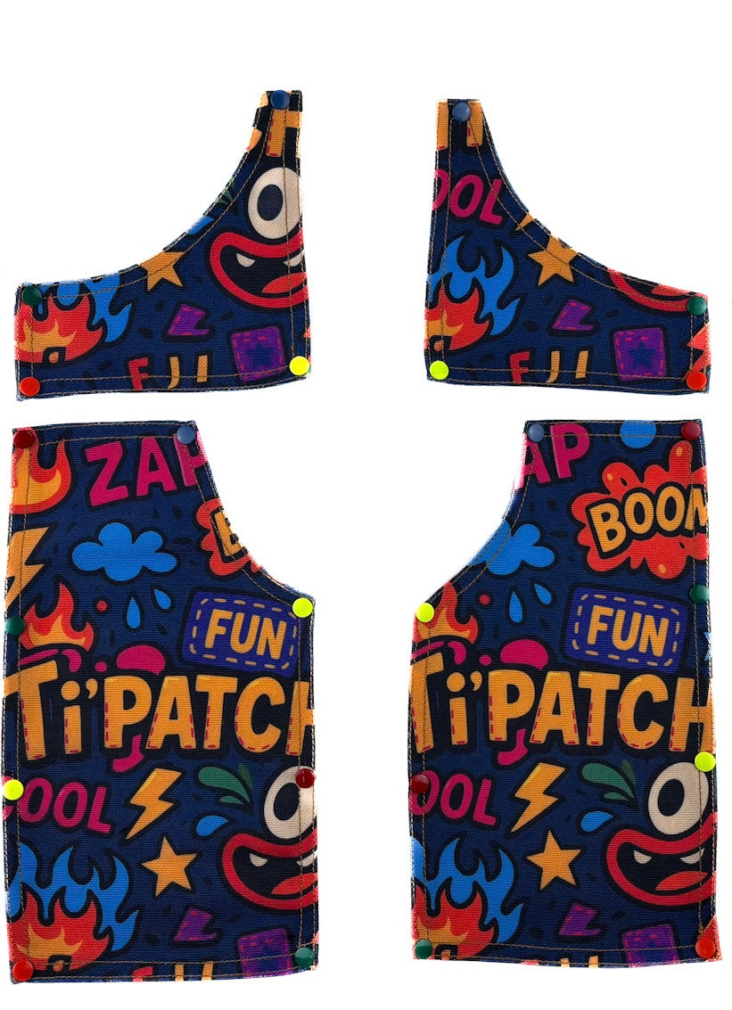 Pack de 4 Patchs multicolores robustes pour pantalon enfant