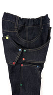 Pantalon enfant en jeans noir+Patchs