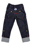 Pantalon enfant en jeans bleu+Patchs