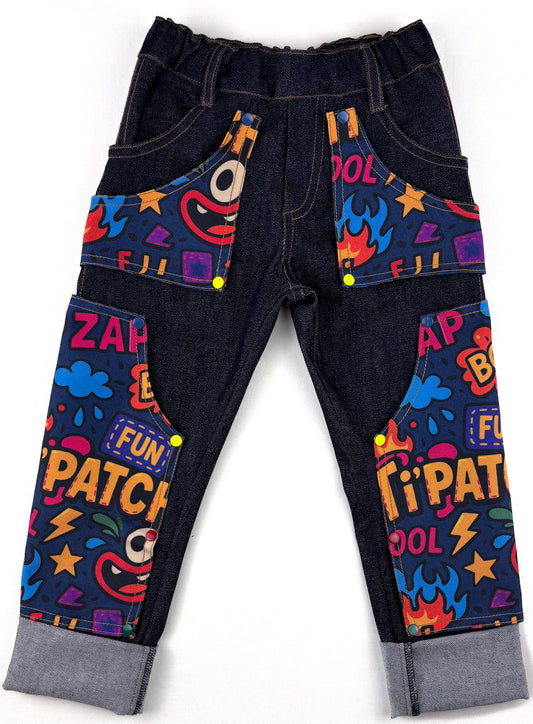 Patchs multicolores robustes pour pantalon enfant – Pack de 6