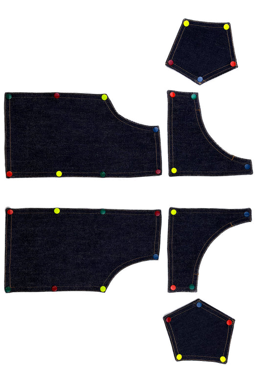 Pack de 6 patchs Ti’Patch – Denim Bleu