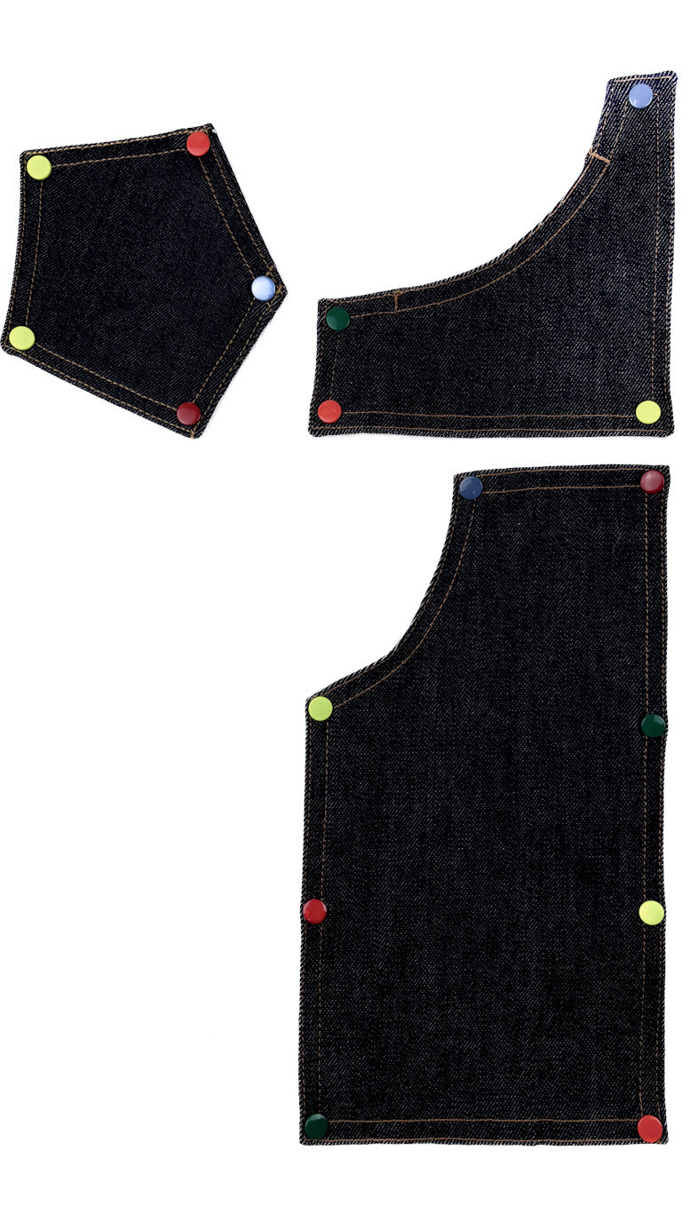 Pack de 6 patchs Ti’Patch – Denim noir